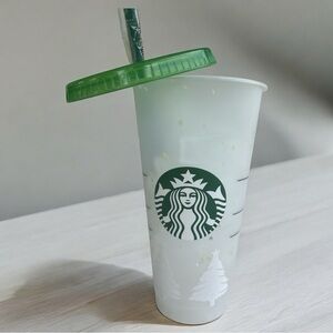 Green color changing Starbucks cold cup